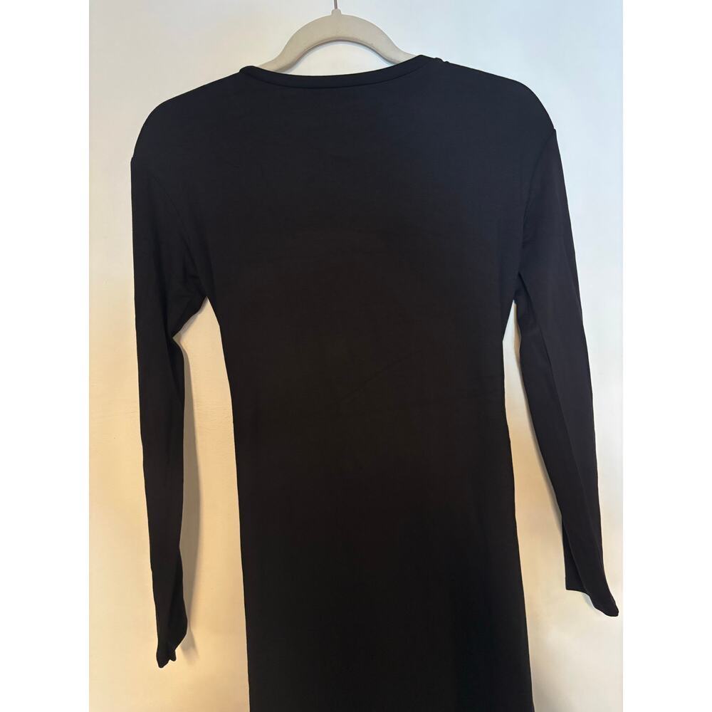 NWT BB Dakota Steve Madden Maternity Long Sleeve Black Tie Dress Size XS - Picture 3 of 6